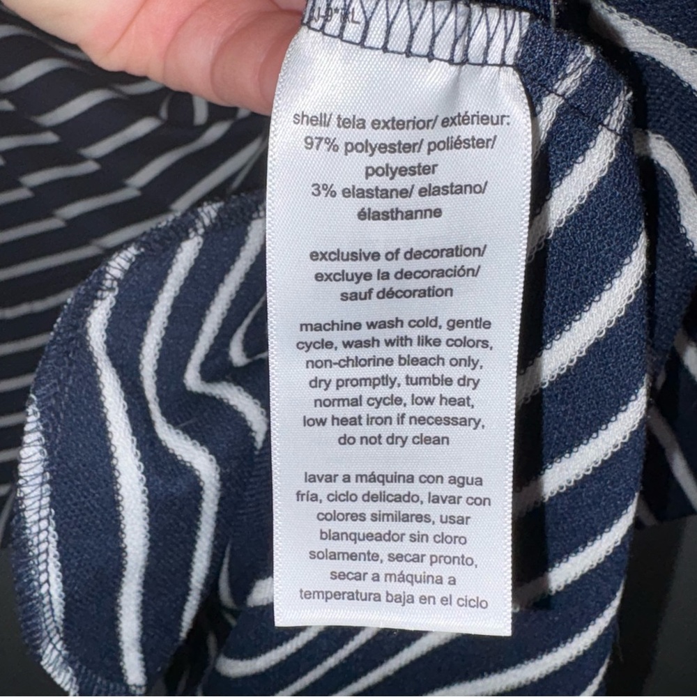 Nautica Jeans Navy and White Striped Dress - Picture 5 of 7
